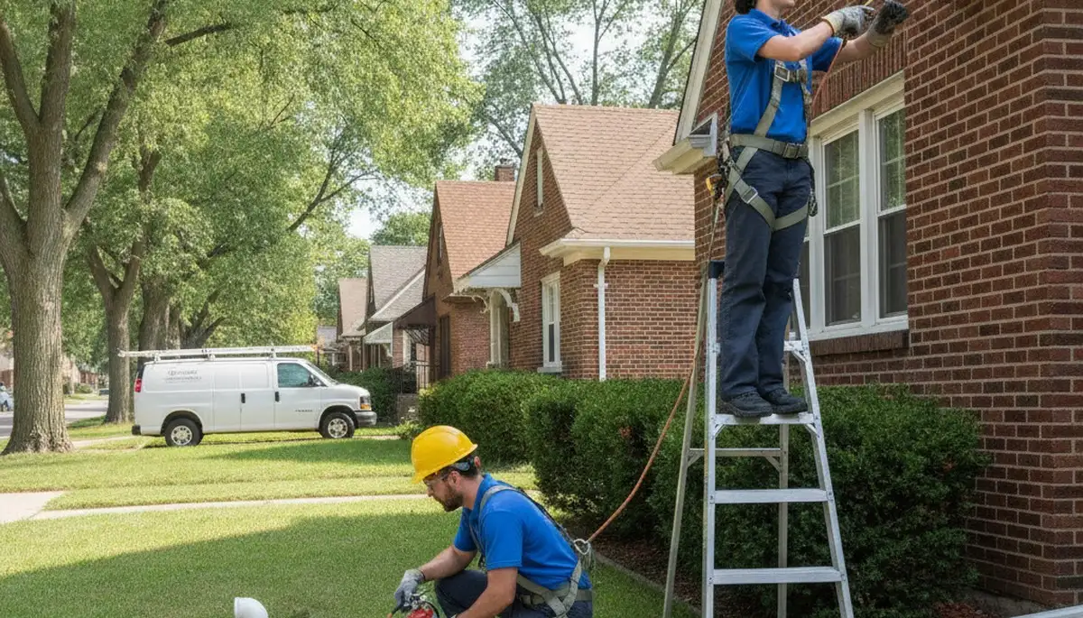 Plumber repairing a pipe in Oak Park, IL, for professional plumbing repair services