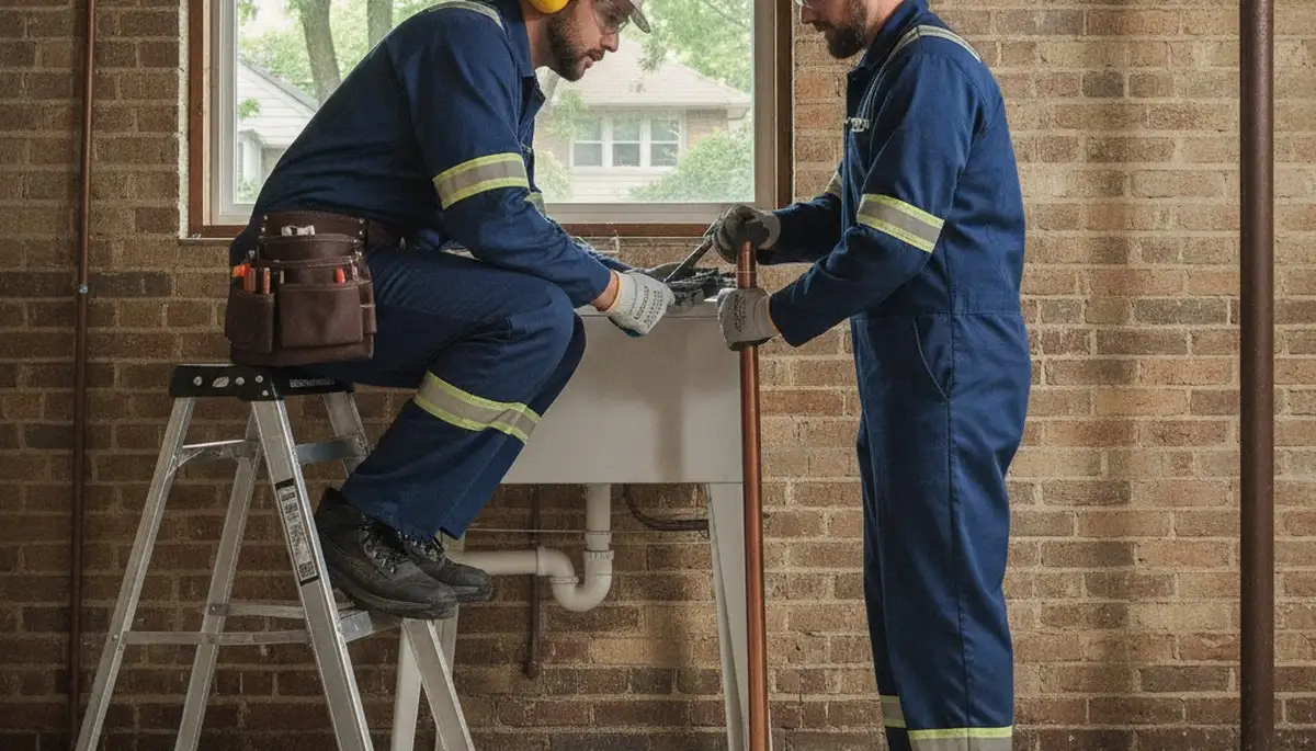 Plumbing repair technician serving Oak Park, IL for leaks, pipe fixes, and drain repairs