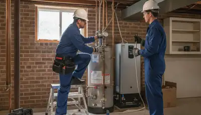 Plumber repairing a pipe in Oak Park, IL for residential plumbing service