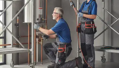 Oak Park, IL plumber repairing a home pipe for fast plumbing service