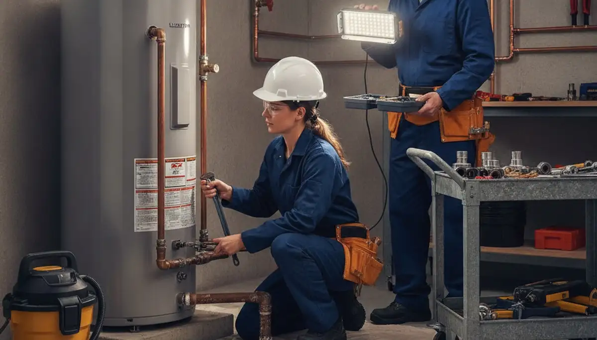 Oak Park, IL plumber repairing a residential pipe for fast, lasting plumbing service