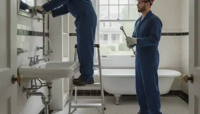 Plumbing repair technician serving Oak Park, IL on an area service call