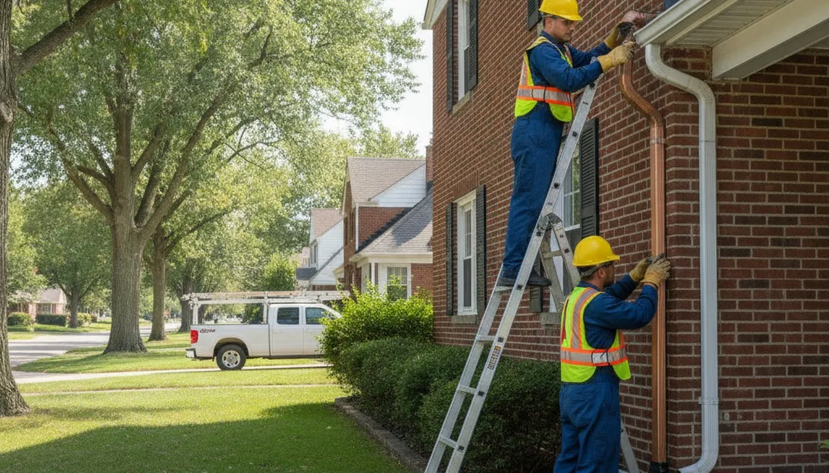 Plumber repairing a pipe in Oak Park, IL for professional plumbing repair service