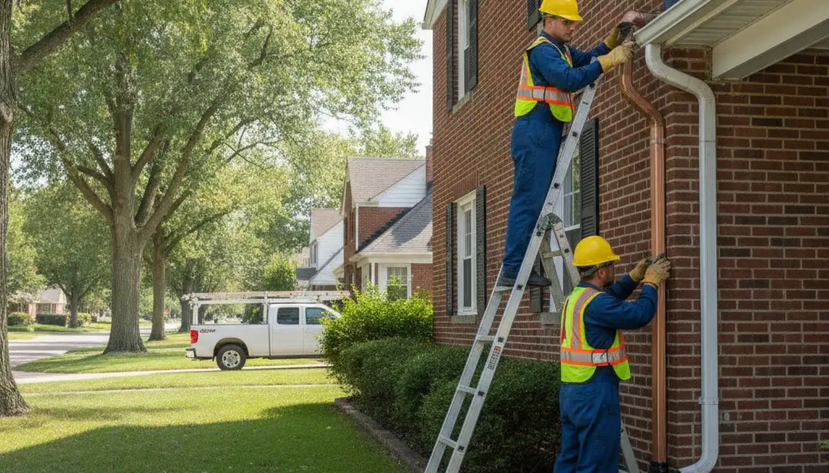 Plumber repairing a pipe in Oak Park, IL for professional plumbing repair service