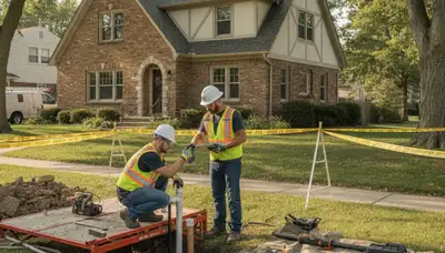 Oak Park, IL plumbing repair technician fixing a leak for a residential service call