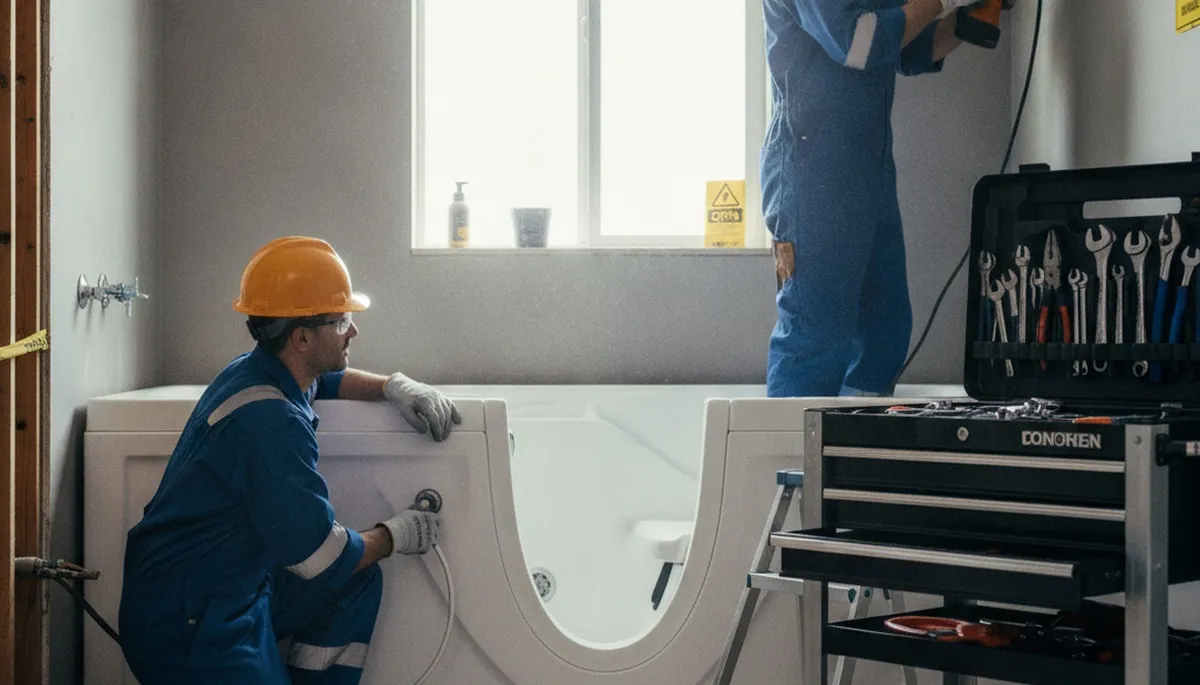 Walk-in tub installation for safer bathing in Oak Park, IL homes by On Call Plumbers
